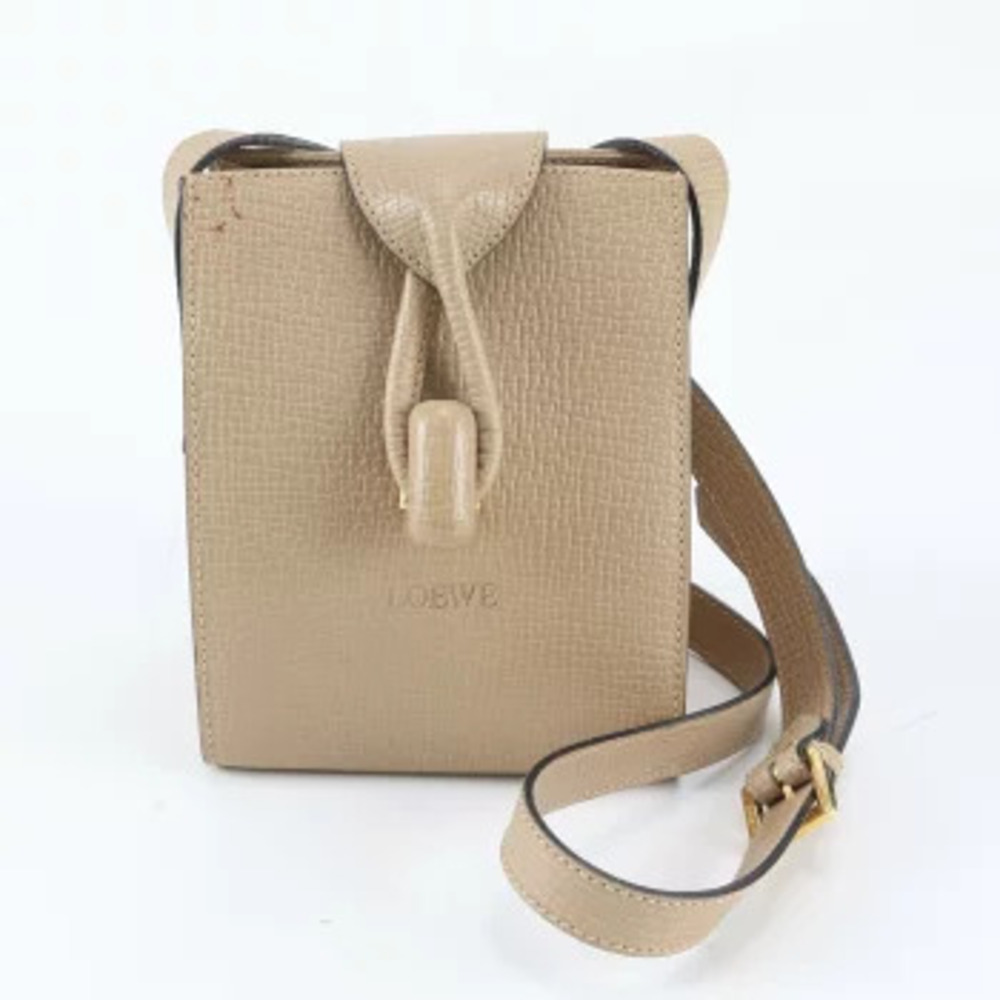 Loewe Leather Crossbody Bag Tan